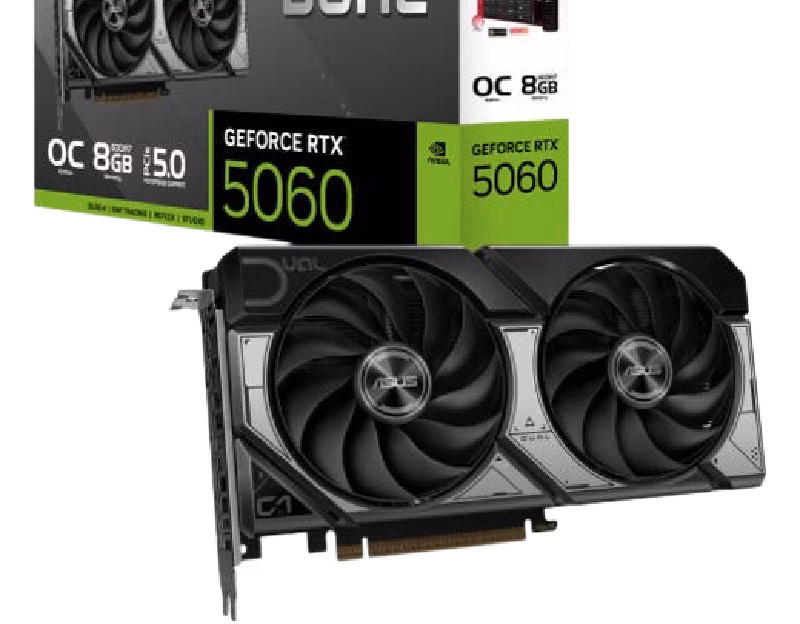 ASUS Dual GeForce RTX 5060 8GB GDDR7 OC Edition Graphics Card | DUAL-RTX5060-O8G
