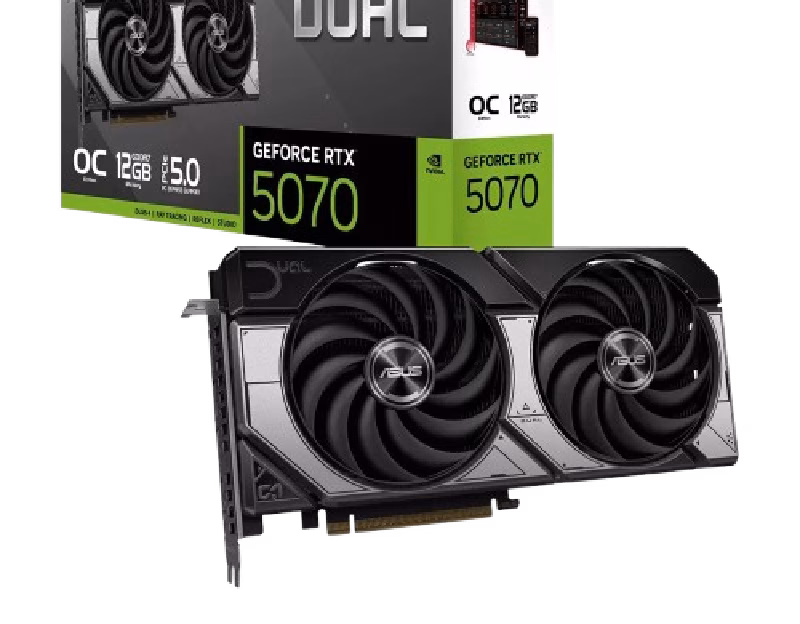 Asus Dual GeForce RTX 5070 12GB GDDR7 OC Edition | 90YV0M17-M0NA00
