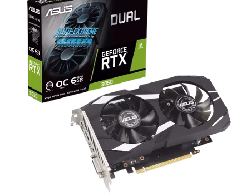ASUS Dual NVIDIA GeForce RTX 3050 6GB OC Edition Gaming Graphics Card PCIe 4.0, 6GB GDDR6 | DUAL-RTX3050-O6G