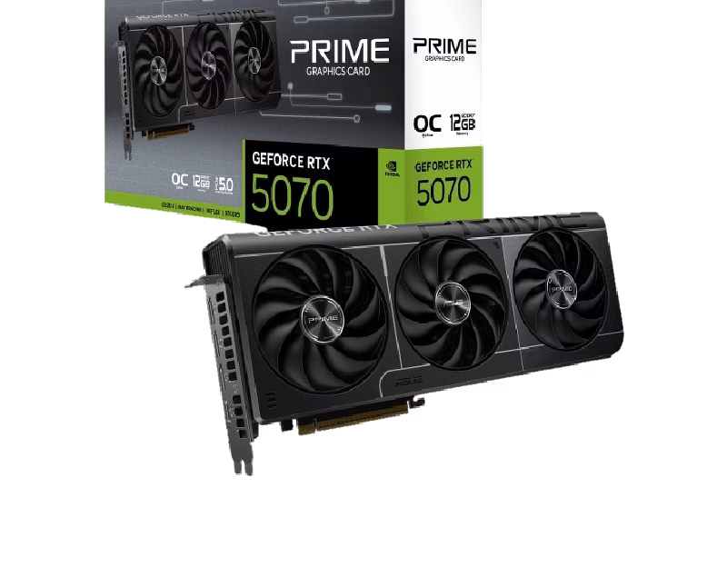 ASUS Prime GeForce RTX 5070 12GB GDDR7 OC Edition With Triple Axial-Tech Fans