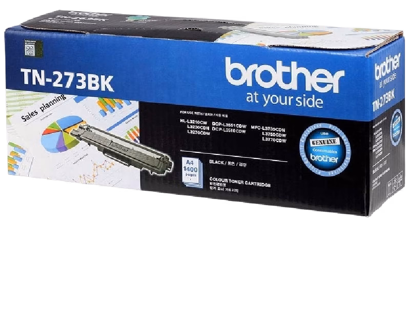 Brother Genuine Standard Yield Black Ink Printer Toner Cartridge | TN-273BK