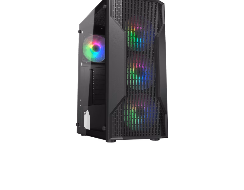 Cougar MX110 RGB Mid Tower PC Case With 4 Pre-Installed Fixed RGB Fans | 382BD20.0001