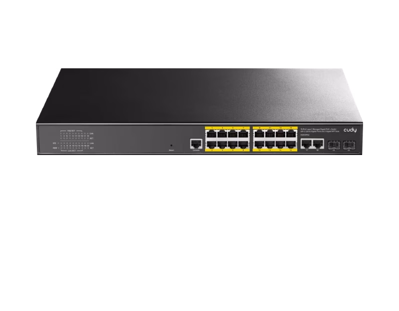 Cudy 16-Port Gigabit L2 Managed PoE+ Switch 200W | GS2018PS2-200W