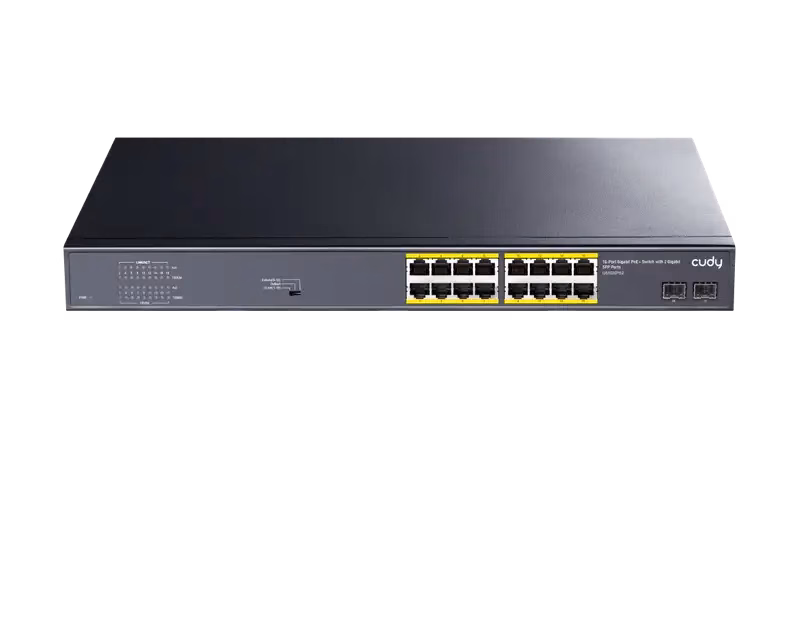 Cudy 16-Port PoE+ Switch – 2 Gigabit SFP Ports | GS1020PS2