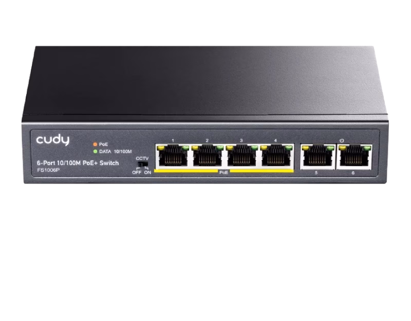 Cudy 6-Port 10/100M PoE+ Switch 60W | FS1006P