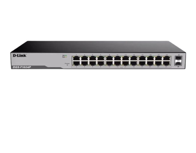 D-Link 24 Port Gigabit Unmanaged POE Switch 2 SFP Ports