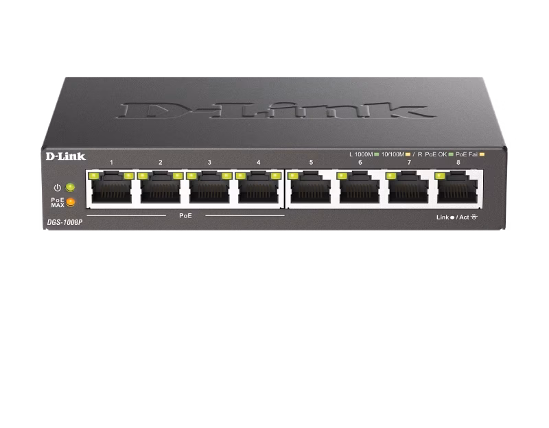 D-Link 8-Port Gigabit PoE Unmanaged Desktop Switch