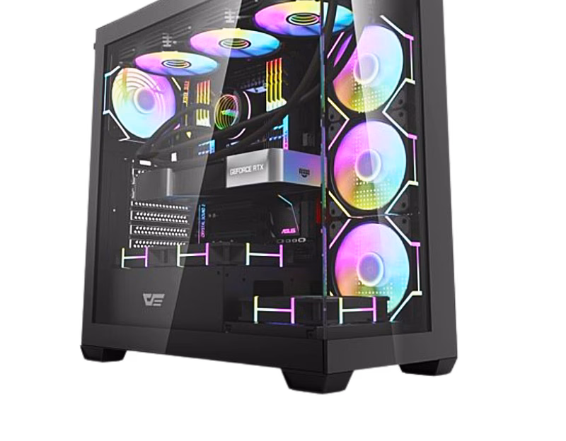 DarkFlash DS900 Aquarium ATX PC Case Black | Tax Included