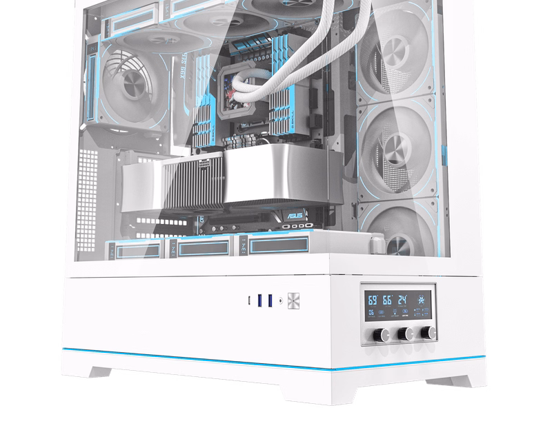 DarkFlash DY451 Pro ATX PC Case – White | Tax Included