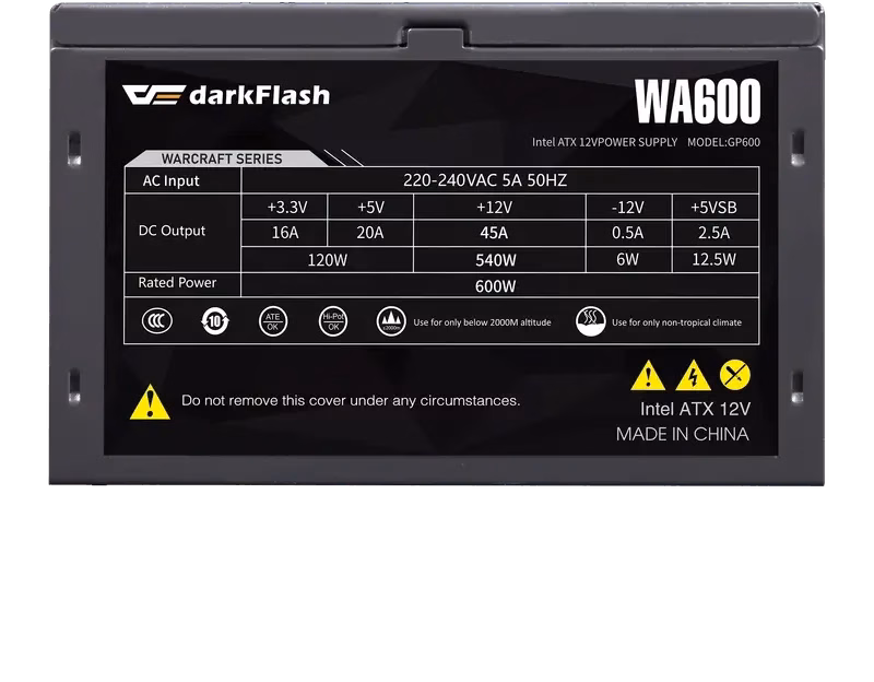 Darkflash WA600 Non-Modular Power Supply | Tax Free