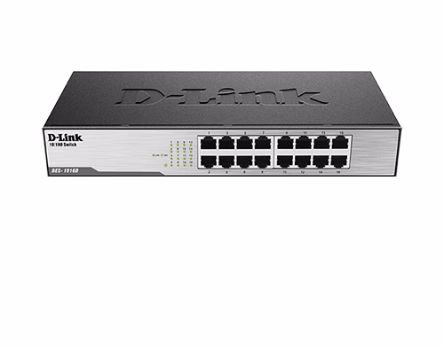 DLINK 16‑Port Fast Ethernet Unmanaged Desktop Switch DES‑1016D