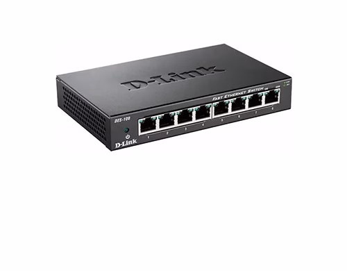 DLINK 8‑Port Fast Ethernet Unmanaged Desktop Switch DES‑108
