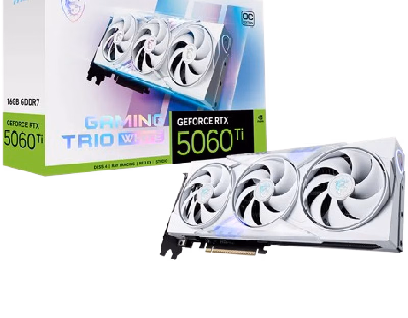 GeForce RTX 5060 Ti 16G GAMING TRIO OC WHITE | 1 Year Warranty