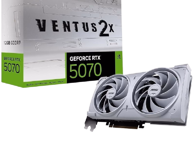 GeForce RTX 5070 12G VENTUS 2X OC WHITE | 912-V532-010 | 1 Year Warranty