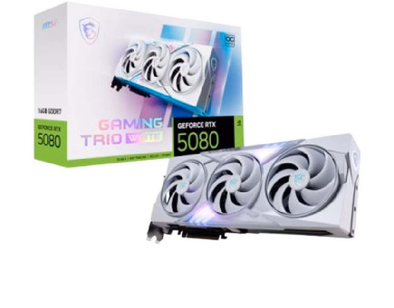 GeForce RTX 5080 16G GAMING TRIO OC WHITE | 1 Years Warranty