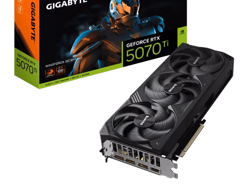 Gigabyte GeForce RTX 5070 Ti WINDFORCE OC SFF 16G Graphics Card | GV-N507TWF3OC-16GD