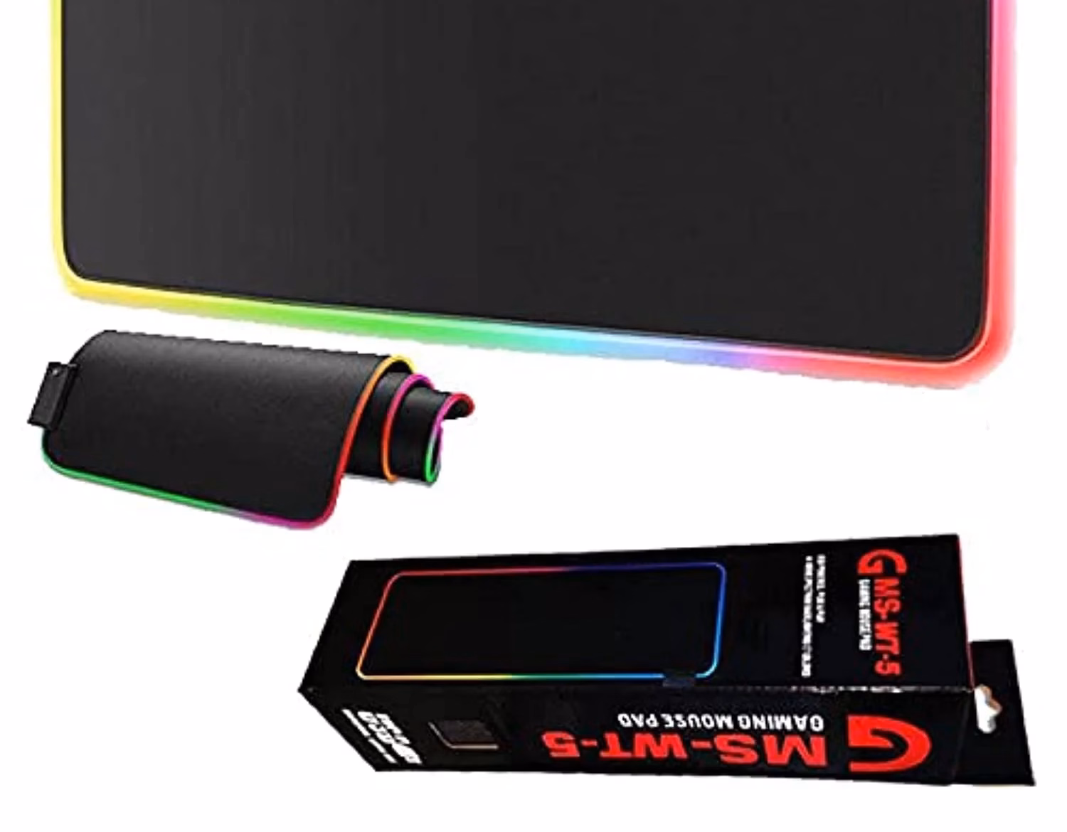 GMS WT-5 RGB Gaming Mouse Pad 80x30cm Extended Stitched Edges -12 Lighting Modes