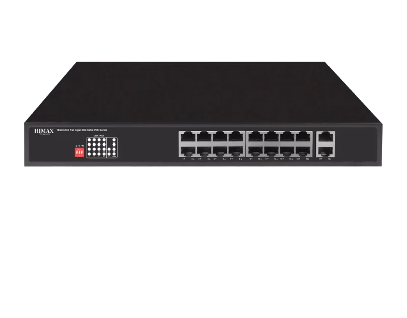 HIMAX Gigabit 18 Ports PoE Switch | PS11602G | 3 Years Warranty