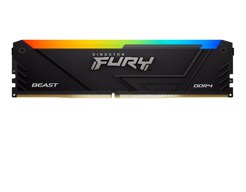 Kingston FURY BEAST 8GB DDR4-3200 CL16 Black RGB / 5 years warranty