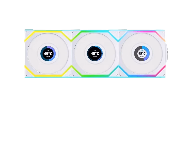 Lian Li UNI FAN SL Wireless LCD 120 White Triple Pack With Controller