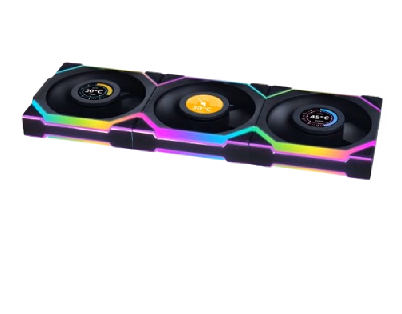 Lian Li UNI FAN SL Wireless LCD (Reverse Blade) 120 Triple Pack With Controller