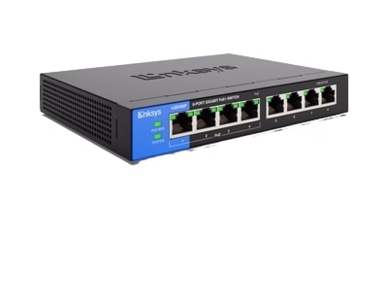 Linksys 8-Port Business Desktop Gigabit PoE+ Switch | LGS108P-EU