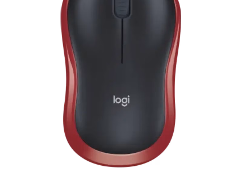 Logitech M185 Wireless Mouse – Red