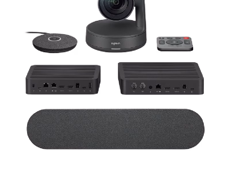Logitech Rally Video Conferencing System – (1× Camera, 1× Speaker, 1× Mic Pod, Table & Display Hub) | 960-001237 | 1 Year Warranty