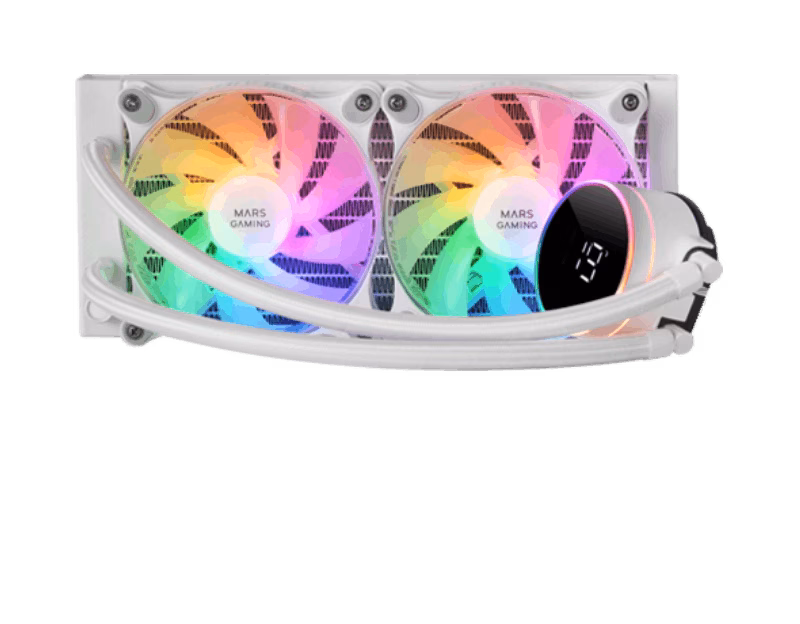 Mars Gaming ML-LCD240W Liquid Cooling | White | Tax Free