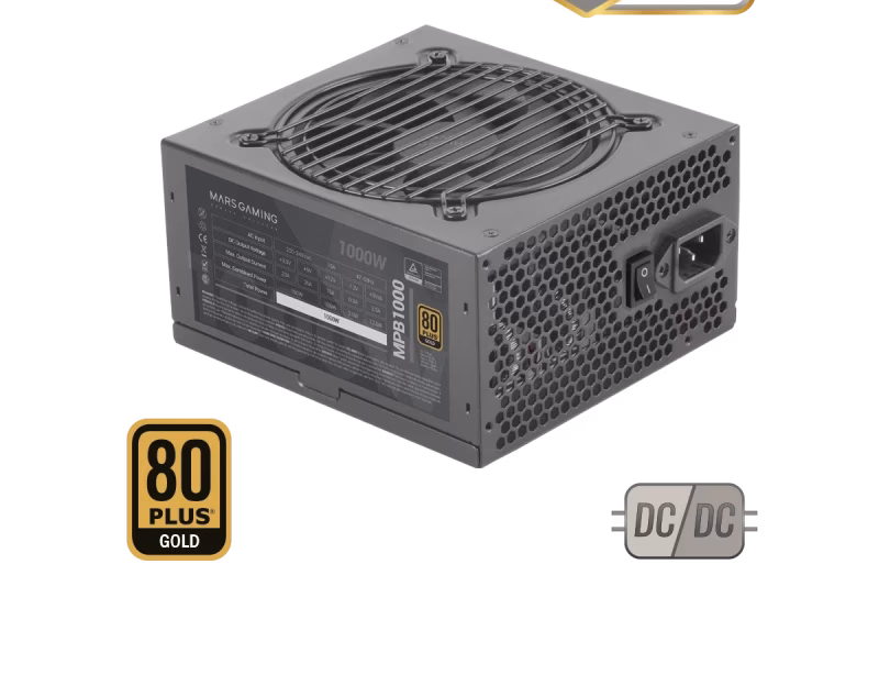 Mars Gaming Silence 1000W Gaming Power Supply 80 Plus Gold 120Mm | 6 Years Warranty | Tax Free