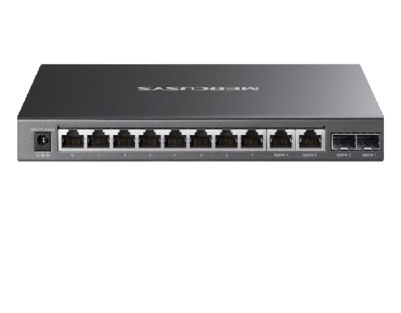Mercusys 12-Port Gigabit Desktop Switch with 8-Port PoE+ | MS112GMP