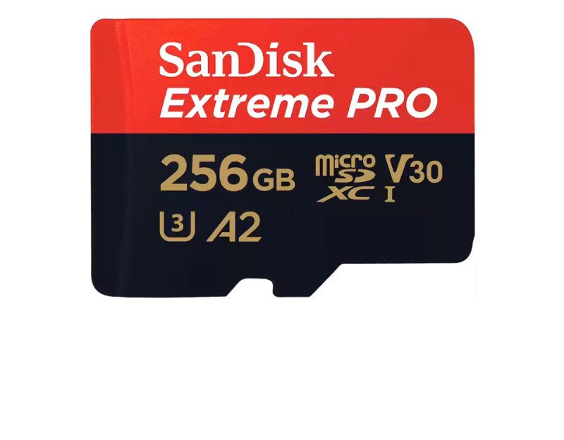 Model Number: SDSQXCD-256G-GN6MA SanDisk Extreme PRO microSDXC™ UHS-I CARD – 256GB | SDSQXCD-256G-GN6MA