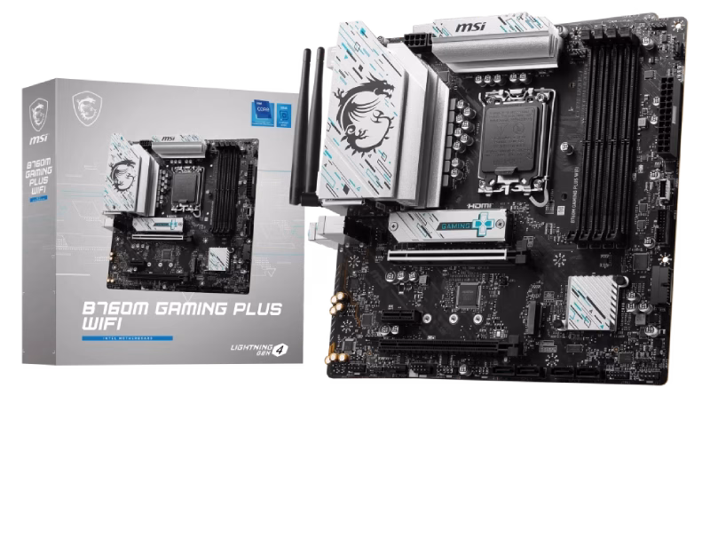 MSI B760M Gaming Plus WiFi Motherboard | 911-7D99-025 / 3 years warranty