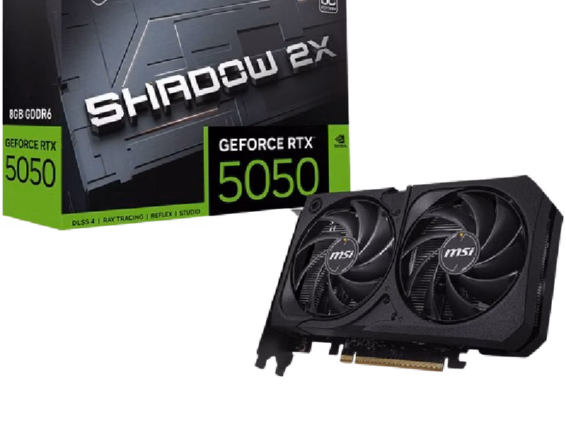 MSI GeForce RTX 5050 8G SHADOW 2X OC 8GB GDDR6 Graphics Card