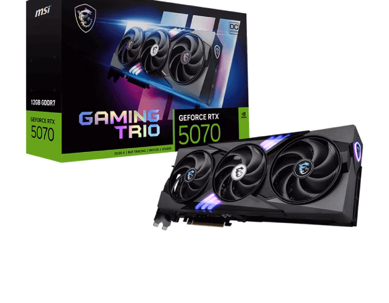 MSI GeForce RTX 5070 GAMING TRIO OC 12GB GDDR7 Graphics Card With Blackwell Architecture, DLSS 4 | 1 Years Warranty