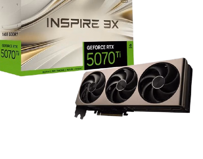 MSI GeForce RTX 5070 Ti 16G INSPIRE 3X OC Graphics Card | 1 Years Warranty