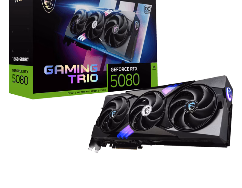 MSI GeForce RTX 5080 16G GAMING TRIO OC Graphics Card | 2 Years Warranty | Tax Free