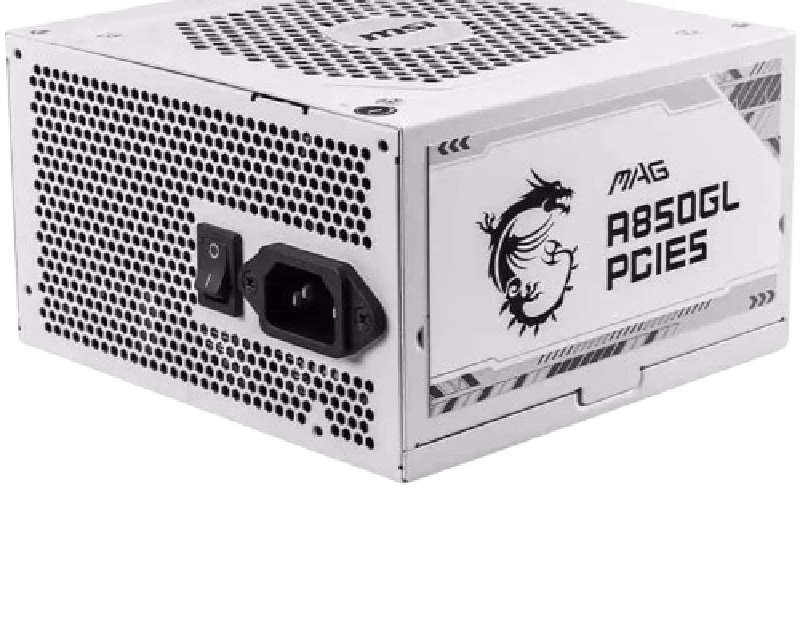 MSI MAG A850GL PCIE5 850W Full modular Power Supply, white | 306-7ZP8A24-CE0