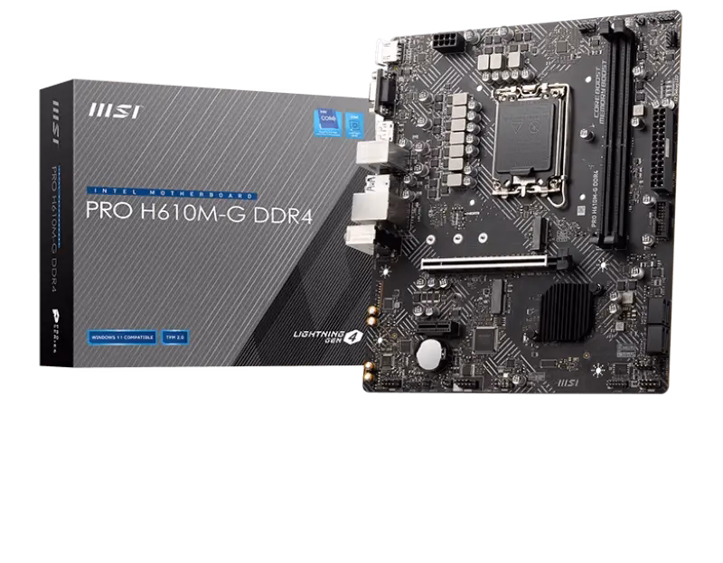 MSI PRO H610M-G DDR4 Motherboard | 911-7D46-013