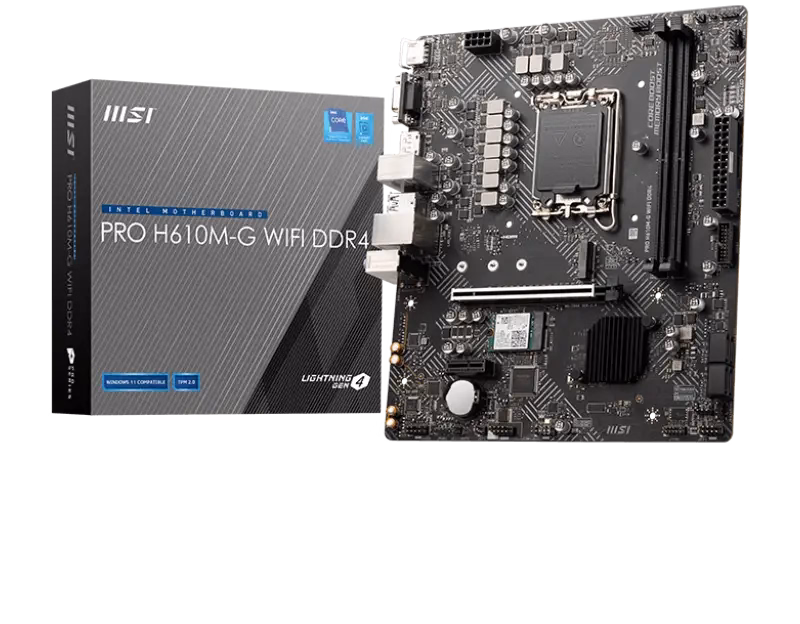 MSI PRO H610M-G Wi-Fi DDR4 Motherboard | 911-7D46-070