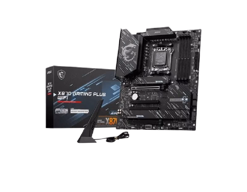 MSI X870E GAMING PLUS WIFI AMD AM5 Motherboard With 4x DDR5 Memory Channels
