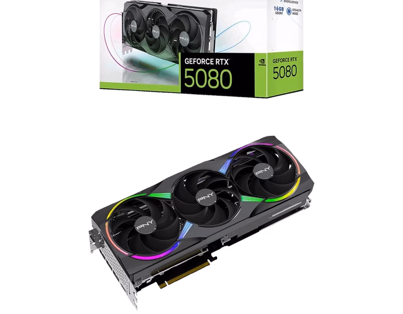 NVIDIA PNY GeForce RTX 5080 16GB DDR7 OC TRIPLE | VCG508016TFXPB1