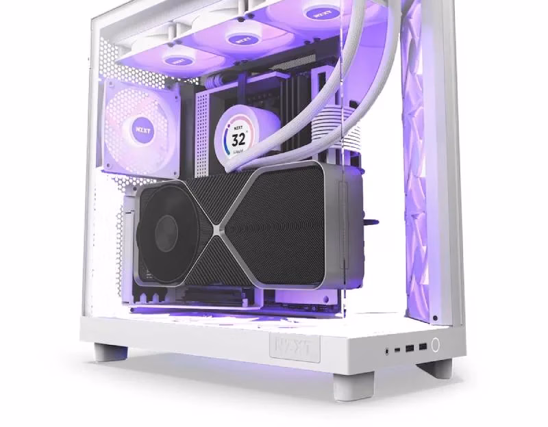 NZXT H6 Flow RGB White Compact Mid-tower Airflow Case | CC-H61FW-R1