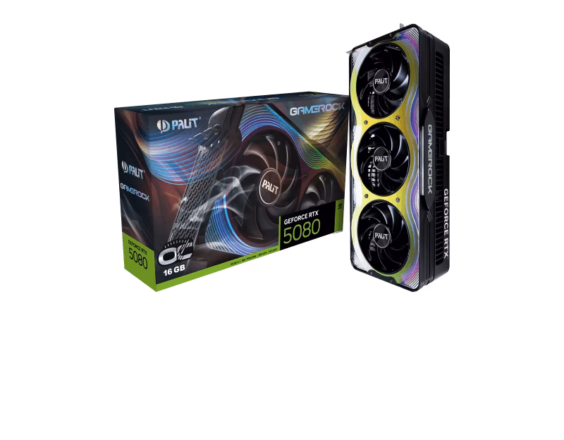 Palit GeForce RTX 5080 GameRock OC 16GB Graphics Card | NE75080T19T2-GB2030Gv | Tax Included