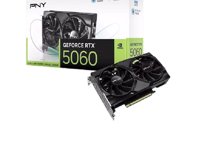 PNY GeForce RTX™ 5060 8GB Dual Fan Graphics Card With NVIDIA Blackwell | VCG50608DFXPB1
