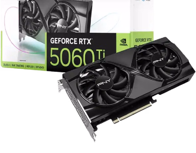 PNY GeForce RTX 5060 Ti 8GB OC Dual Fan GPU NVIDIA Blackwell Architecture | VCG5060T8DFXPB1-O