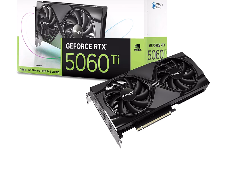 PNY GeForce RTX 5060Ti 16GB Dual Fan Graphics Card | VCG5060T16DFXPB1 | Tax Included