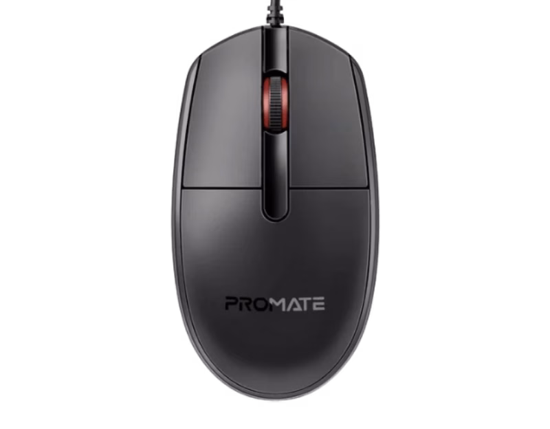 Promate CM-1200 Ergonomic Design Wired Optical Mouse