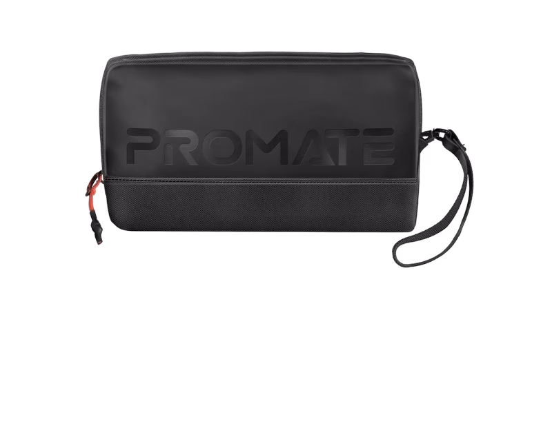 Promate Lightweight Tech Essential Organizer Pouch Bag | Vali Black