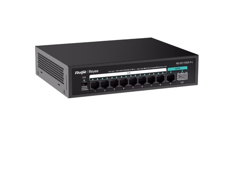 Ruijie Reyee RG-ES110GDS-P 10-port 10/100/1000Mbps Unmanaged PoE Switch | Tax Included